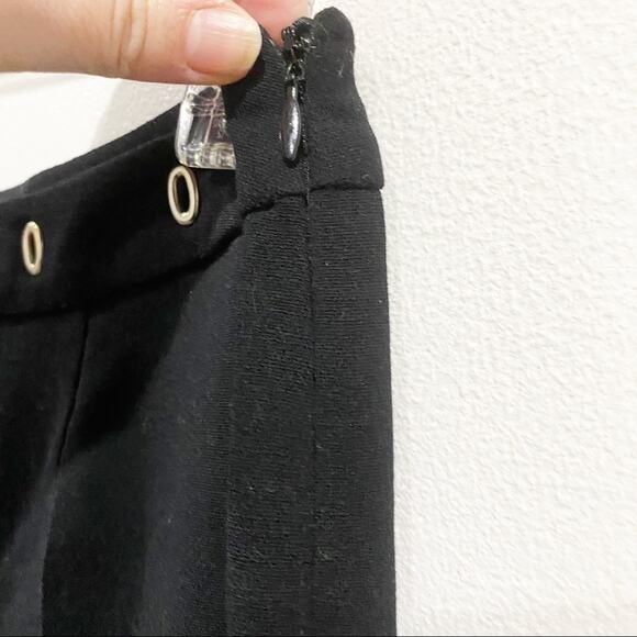 Vintage Escada Wool Black Slacks Grommets at the Waistline Size 38 - Picture 11 of 11